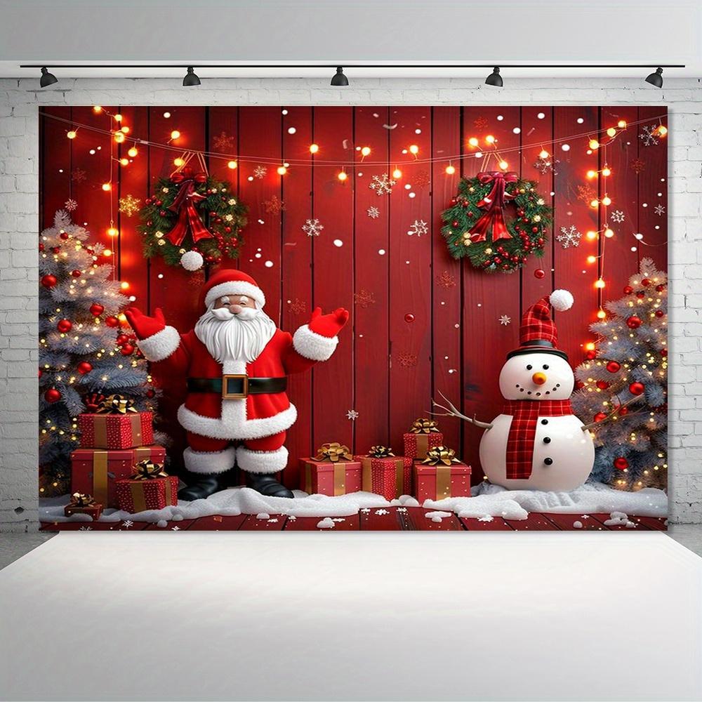 Weihnachtswunderland Hintergrund - 1 Stück Polyester Frohe Weihnachten Banner Party Dekorationen Fotografie und Wanddekorationen
