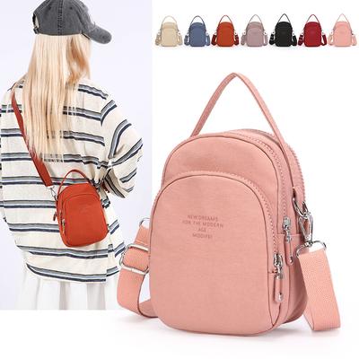 Multi-Layer Mobile Phone Bag Women's Crossbody Bag Nylon Small Bag