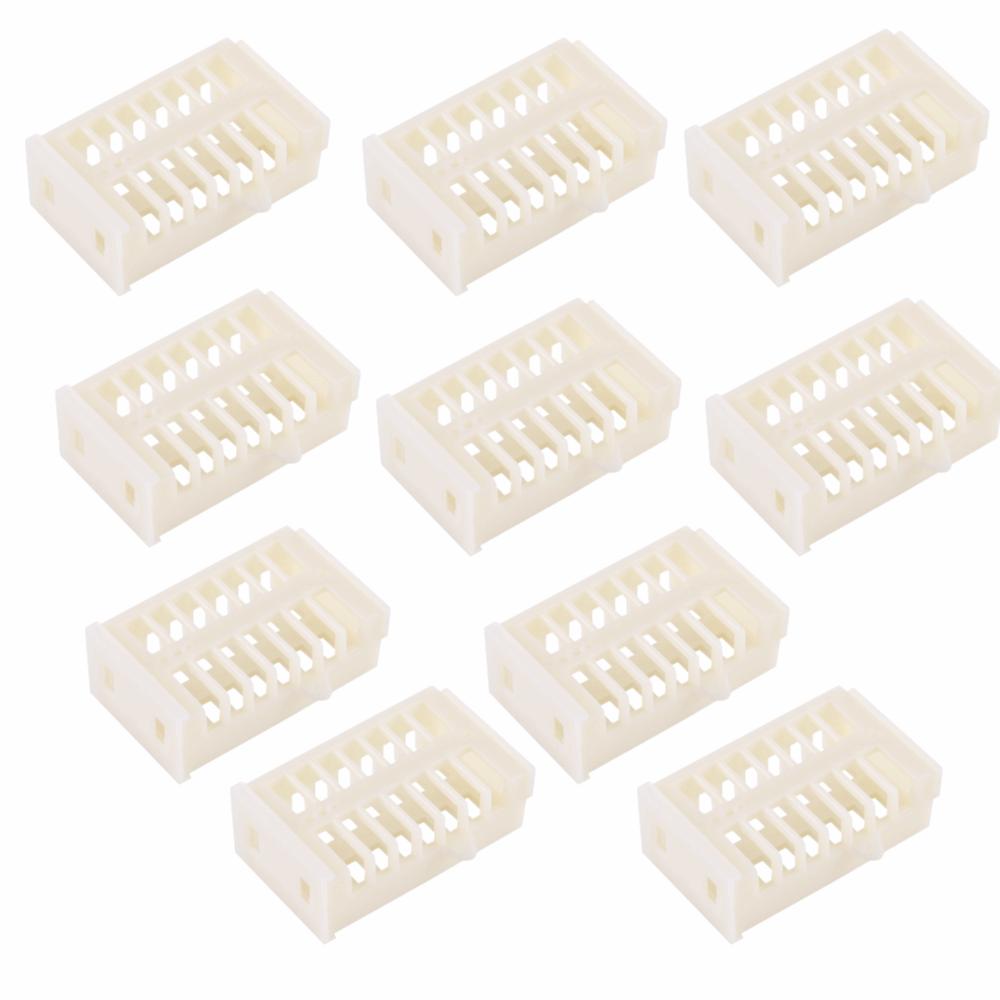 10pcs 50x30x19mm(1.97x1.18x0.75in) Beekeeping Tools Plastic Bee Queen Cage Plastic Cage  Apiary Use