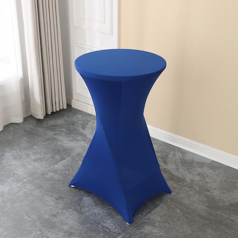 High-End Elastic Table Cover for Banquets & Weddings - Round Cocktail and Bar Skirt