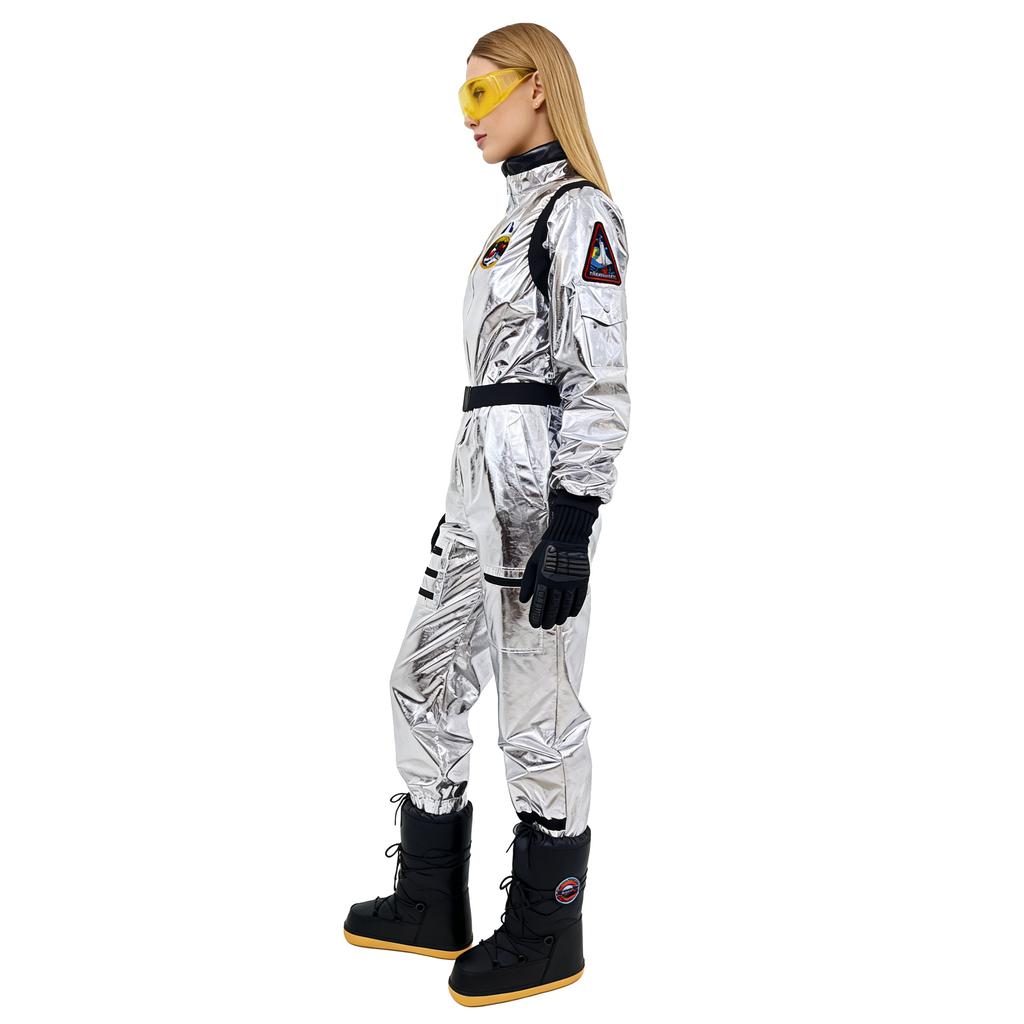 Silver astronaut costume cosplay adult men's and women's space suits, Halloween party stage costumes