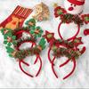 Dress Up Elk Hair Band Christmas Decoration Antlers Headband Female Hair Hoop Christmas Headband