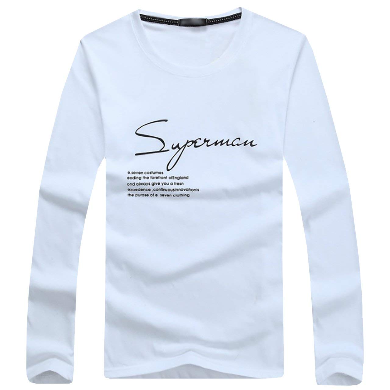 

BUZZxSELECTION длинная длинная английская футболка TSL006, рукав, рукав, логотип, стильная, буквы, принт, крутая, мужская (01. Белый, С)