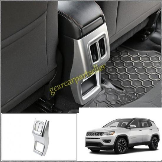 For Jeep Compass 17-2021 Matte Silver Rear AC Air Outlet Vent Panel Trim 1pcs