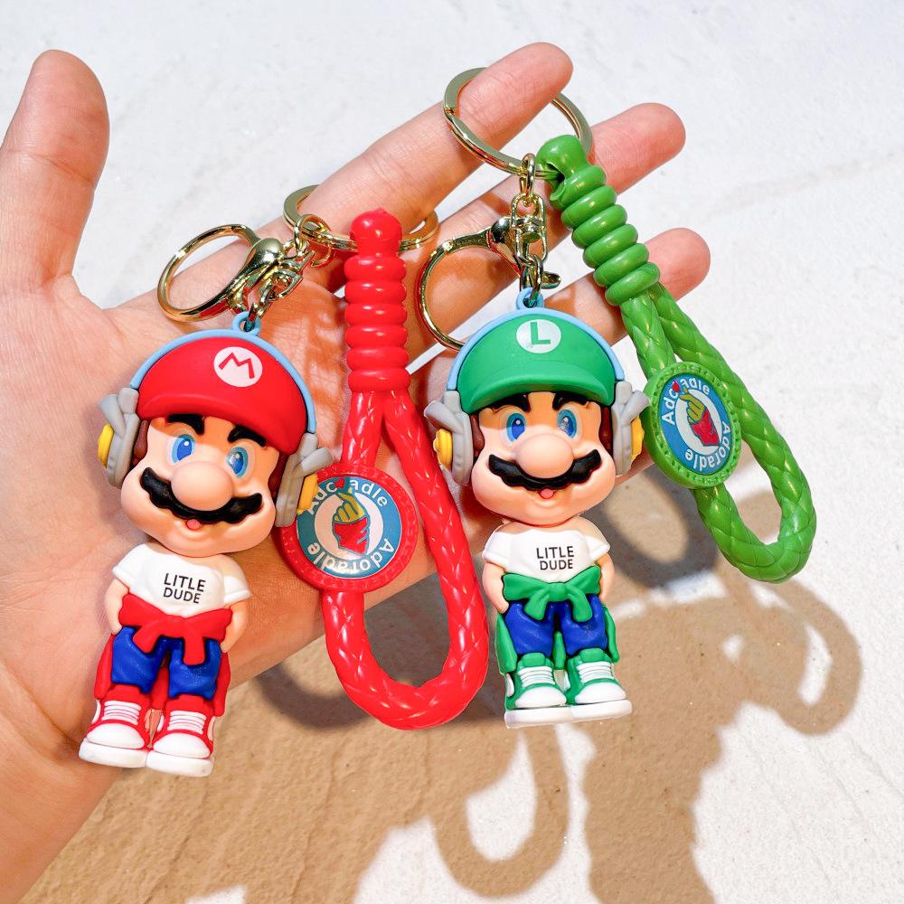 27 Stile Super Mario Bros Schlüsselanhänger Actionfigur Niedlicher Cartoon-Charakter Spielzeugpuppe Modell Dekoration Kindergeburtstagsgeschenk
