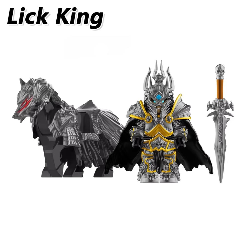 Non-Toxic World Of Warcraft Wow Building Blocks Lich King Mini Action Figure Toys Berserk Guts Gus Building Block Figure Holiday Gift