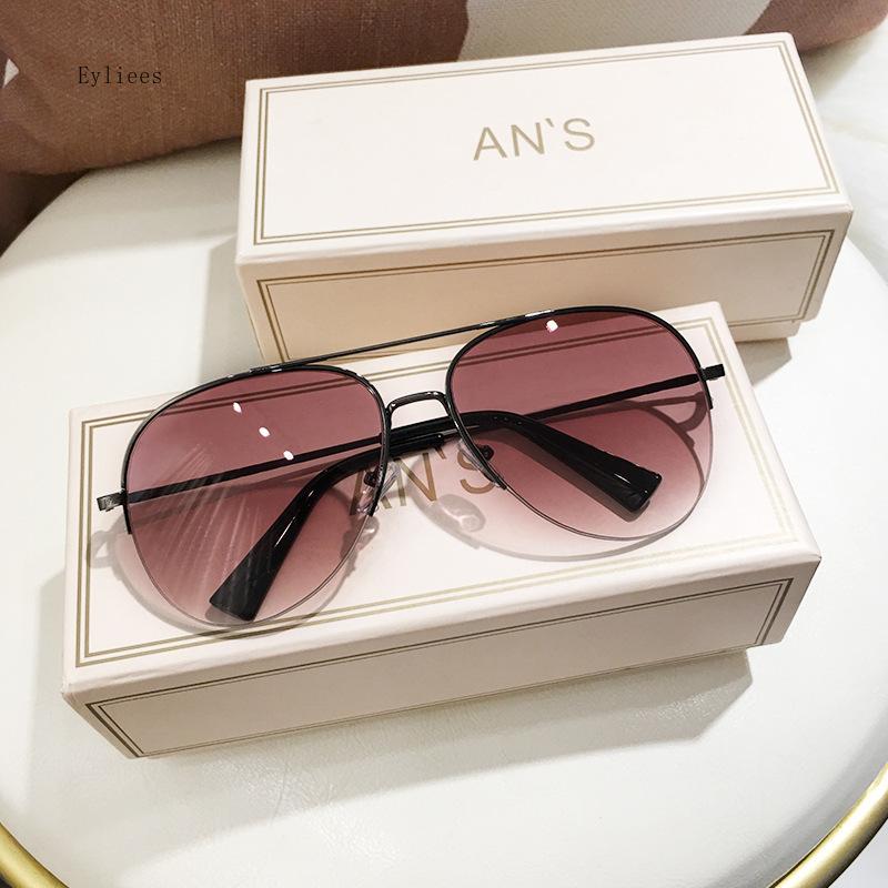 New Glass Sunglasses For Men Fashion With UV Protection Large Frame Refreshing Sunshade For Driving Pilot Style Glasses