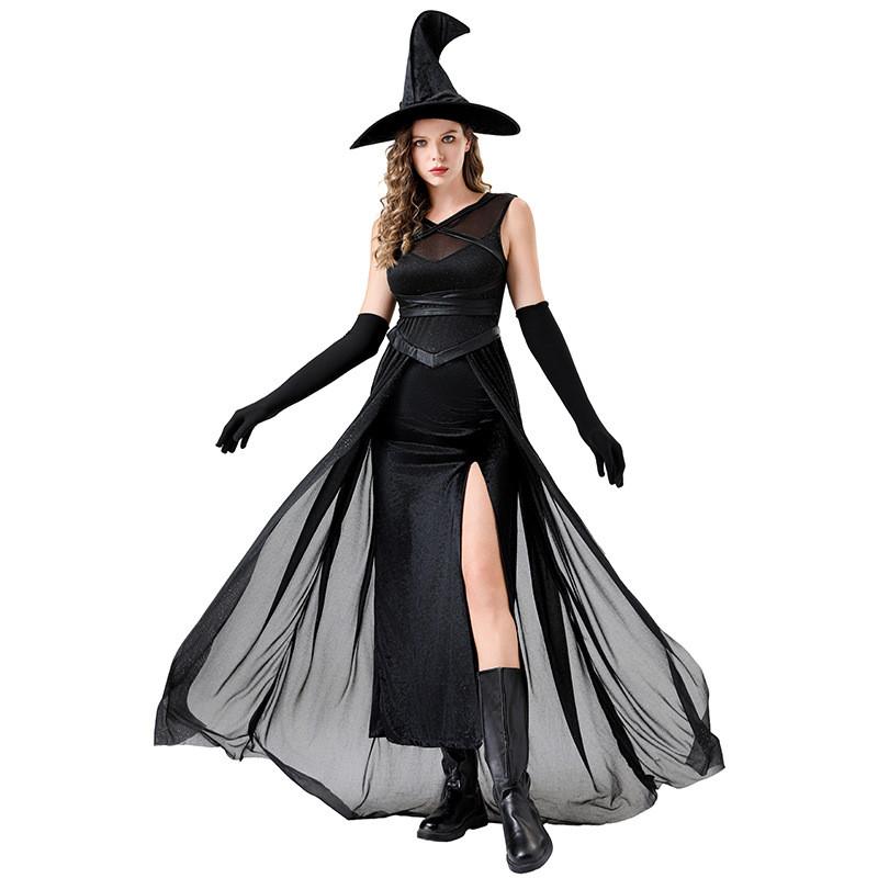 Halloween Wiccan Attire For Women With Stage Ready Polyester Fabric For Costume Party Night