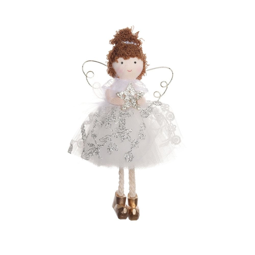 Handmade Christma Doll Ornaments Durable Xmas Angel Ornaments Funny Plush Angel Pendant  Home Decor