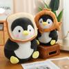 Süßes und charmantes Pinguin-Stofftier, entzückender Pinguin verwandelt sich in Dinosaurier, Kaninchen, Einhorn, Stofftierpuppe, sanftes Cartoon-Tierkissen, Geburtstagsgeschenk