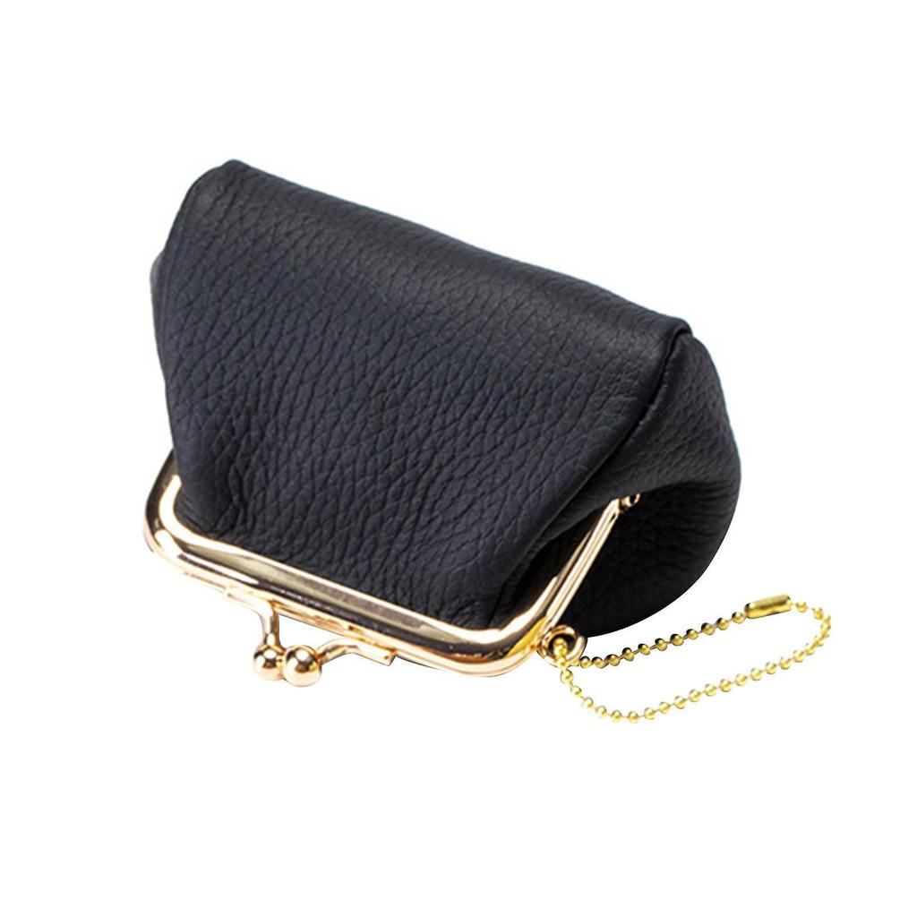Change Purse Gift for Women Practical Fashion Versatile Kiss Lock Purse Black