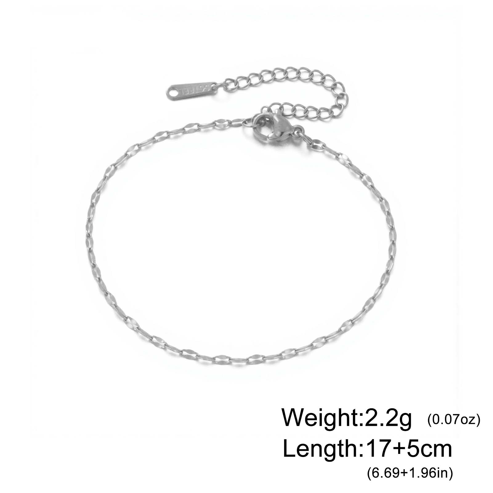 

Teamer Adjustable Gold Color Stainless Steel Lip Chain Bracelets For Women Simple Fashion Jewelry Wholesale 2026 New Design 17-22cm