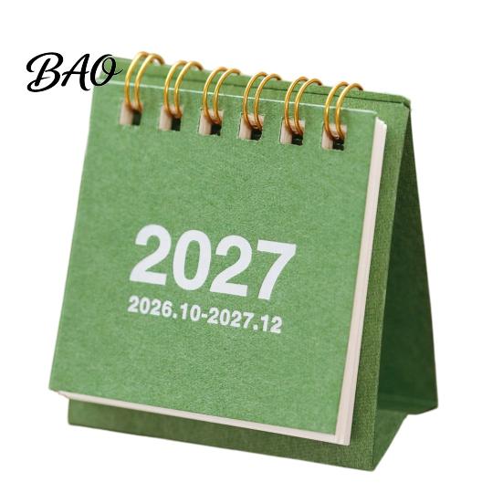 Practical Gift for Students Professionals Mini Desk Calendar 2026-2027, Oct 2026 to Dec 2027 Standing Flip Small Portable Desktop Ornament Calendar,