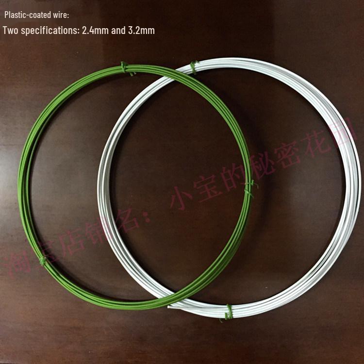 

Steel Pipe Fittings & Plastic Coated Tie Wire for Gardening - 2.4mm & 3.2mm Flower Support Stakes DIY Accessories Green 10m (2.4mm)