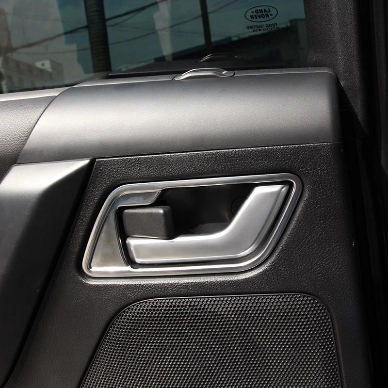4pcs For Land Rover Freelander 2 2007-2016 ABS Chrome/Black Interior Inside Door Handle Frame Cover Trim Car