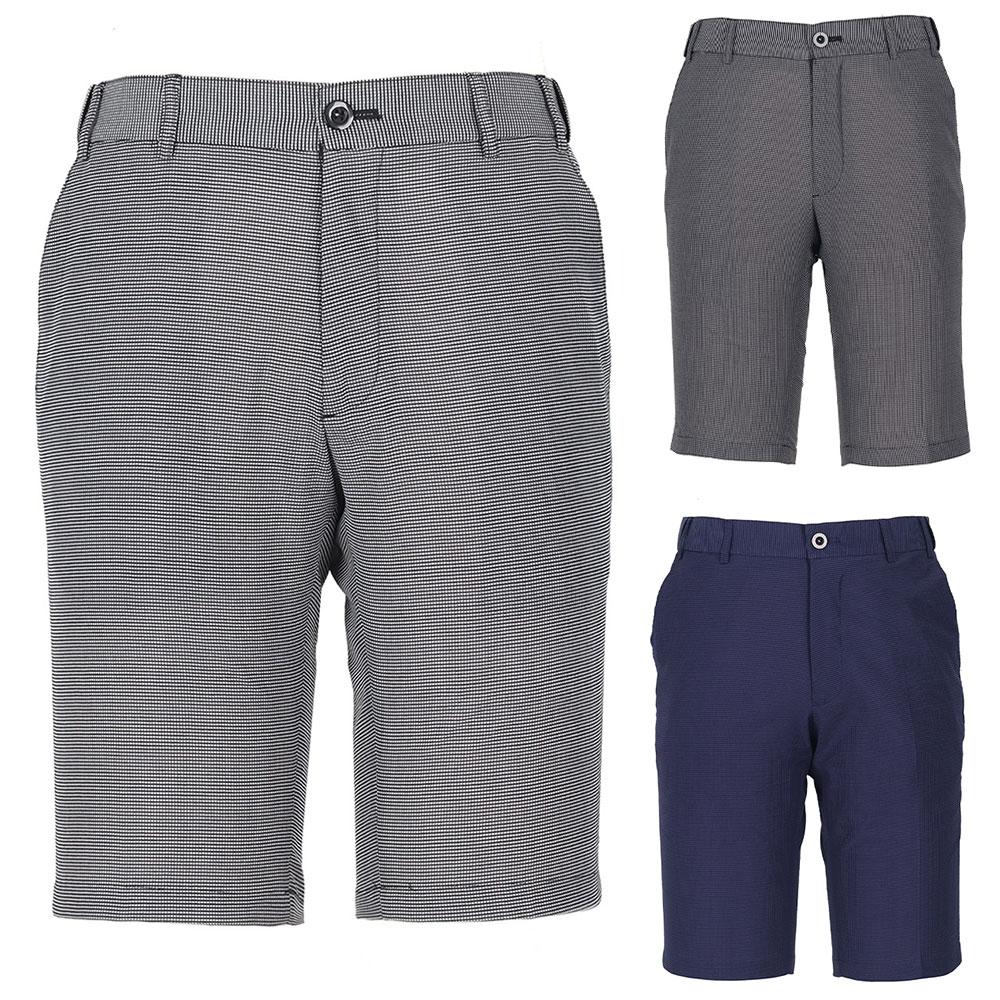 KIM YOUNG JOO GOLF Men'S Summer Golf Shorts Check Mesh Stretch Slim Fit Half Pants Kommhs72