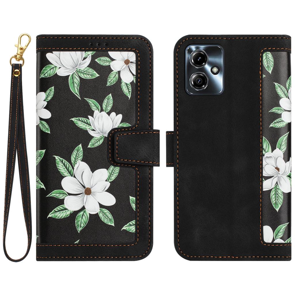 Für Motorola Moto G54 5G Hülle Kartenhalter PU Leder Handyhülle Muster bedruckt