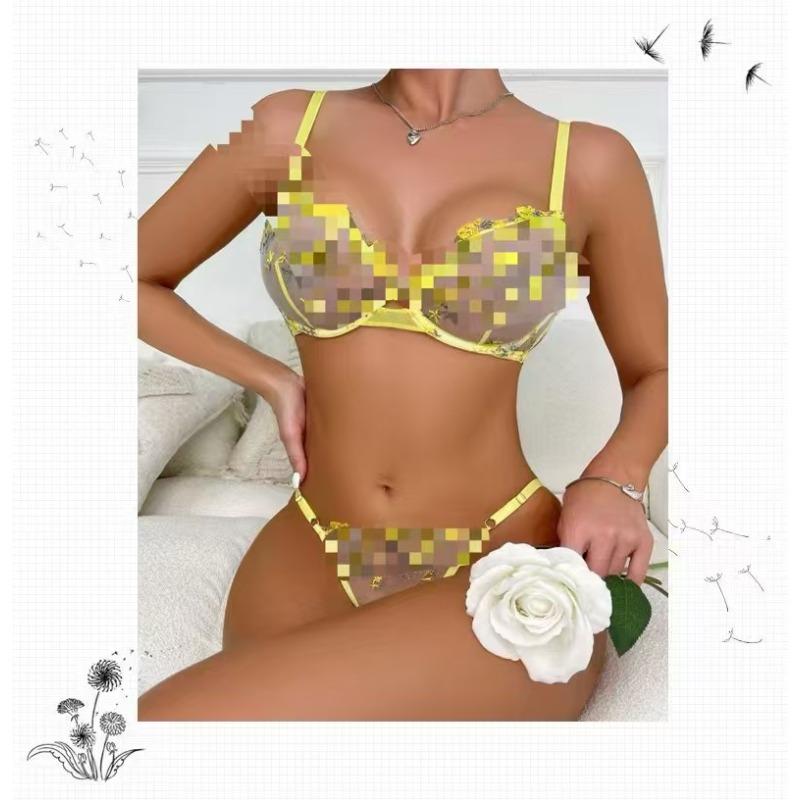 

Костюм сексуальное ажурное нижнее белье сексуальное кружево dfbzedtnhzbd S жёлтый