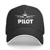 Aviation PilotThemed Baseball Cap  Adjustable Sun Hat with Airplane  PILOT Logo Beige  Mach Sandwich Baseball Cap