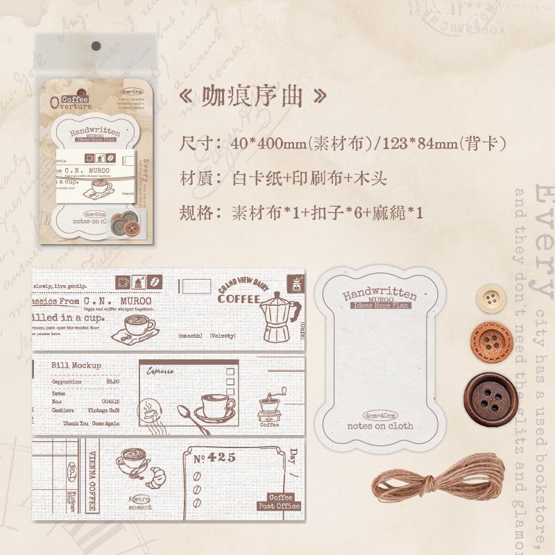 

8pcs/1 lot Material Package Series Retro Literary Bullet Journal Decorative Collage Base Materials