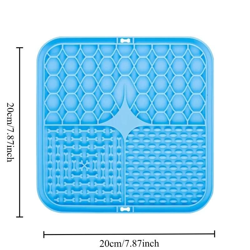 1pcs Dog Licking Plate Pet Licking Pad Silicone Suction Cup Slow Licking Pad Anti Choking Slow Eating Bowl