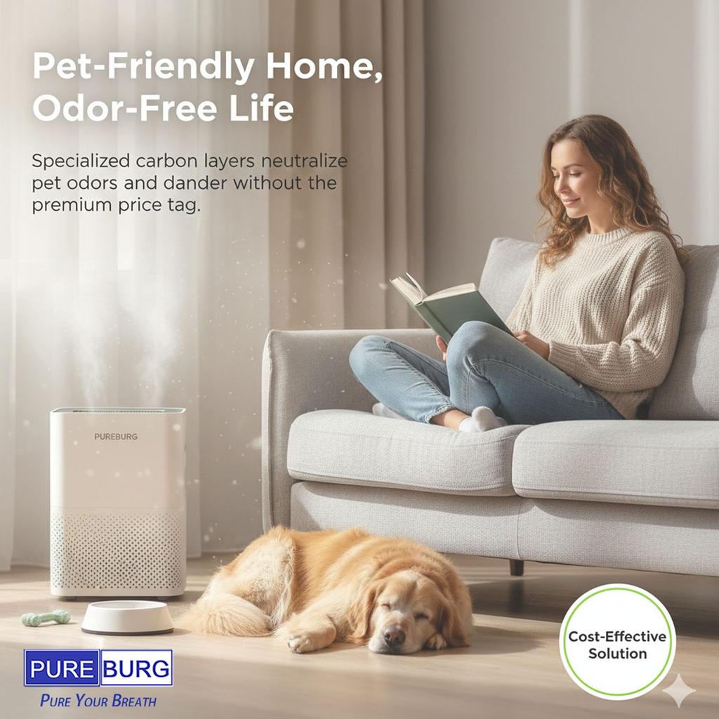 PUREBURG Replacement Filter Set with Levoit Air Includes 2 H13 HEPA Filters 4 Activated Carbon LV-H132-RF (Compatible LV-H132 Purifier, & Pre-filters)