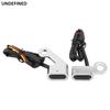 Motorcycle Handlebar Turn Signal Light Mini LED Indicator Run Lamp for Harley Touring Road King Softail FXSB FXBB