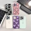 Pink Black Love Heart Case For OPPO A6 A5 Pro Reno 14 13 12 Pro 5G A6X A5 F31 PRO 13F 12F Plastic Cover Anti-Knock