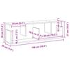 Wall Cabinet 100 x 20 x 30 cm Grey Sonoma Particleboard