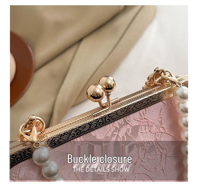 2025 Retro Pearl Cheongsam Evening Crossbody Bag - Chinese Style Kiss Lock Design