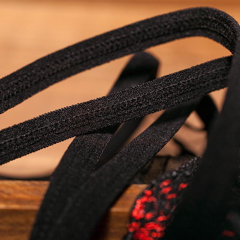 Bragas transparentes para mujer, ropa interior de encaje, tangas con entrepierna abierta, lencería Sexy, bragas eróticas, Tanga caliente con lazo bonito