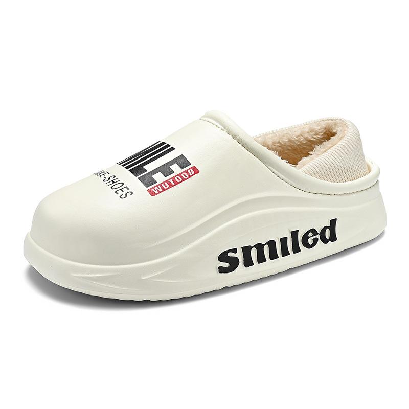 Baumwollpantoffeln Herbst und Winter Neu Indoor Zuhause Dicksohlig Große Größe Wasserdicht und Rutschfest Beutel und Baumwollschuhe für den Außenbereich