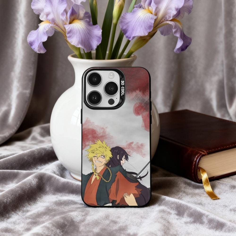 

Чехол для телефона H-Hell P-Paradise Jigokuraku Для iPhone17,16,15,14,13,12,11 Plus,Pro Max Черный Конфетный Посеребренный Чехол iPhone12PRO