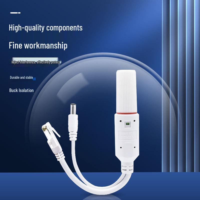 Outdoor Waterproof PoE Splitter, 48V to 12V 2A, Gigabit Network Camera Isolation, 24V Power Supply Module