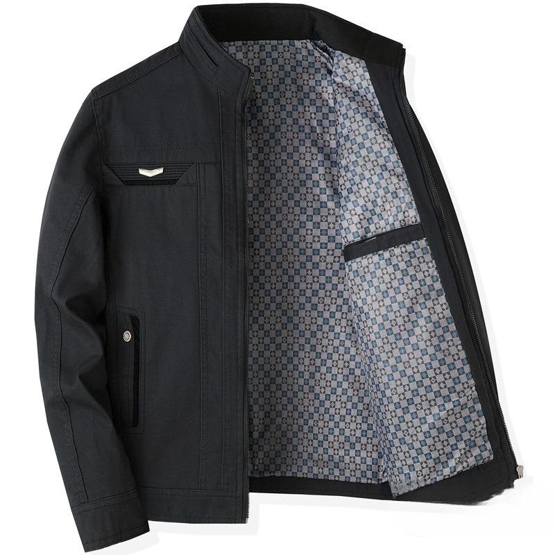 Dad's Mid-aged Stand-collar Jacket: New Spring & Autumn Style for Men