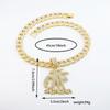 Hip Hop Otf Letter Necklace Men And Women Hip Hop Personality Versatile Trend Cuban Chain Jewelry Set