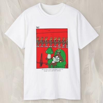 Vintage Années 90 Rubin 1991 Rudolph Drôle Dessin Animé Noël T-shirt Unisexe S-5XL T-shirt Unisexe