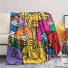Mr. Men Little Miss  Print Flannel Blanket, High Quality Comfortable for All Seasons, Home Decor, Warmth and Comfort