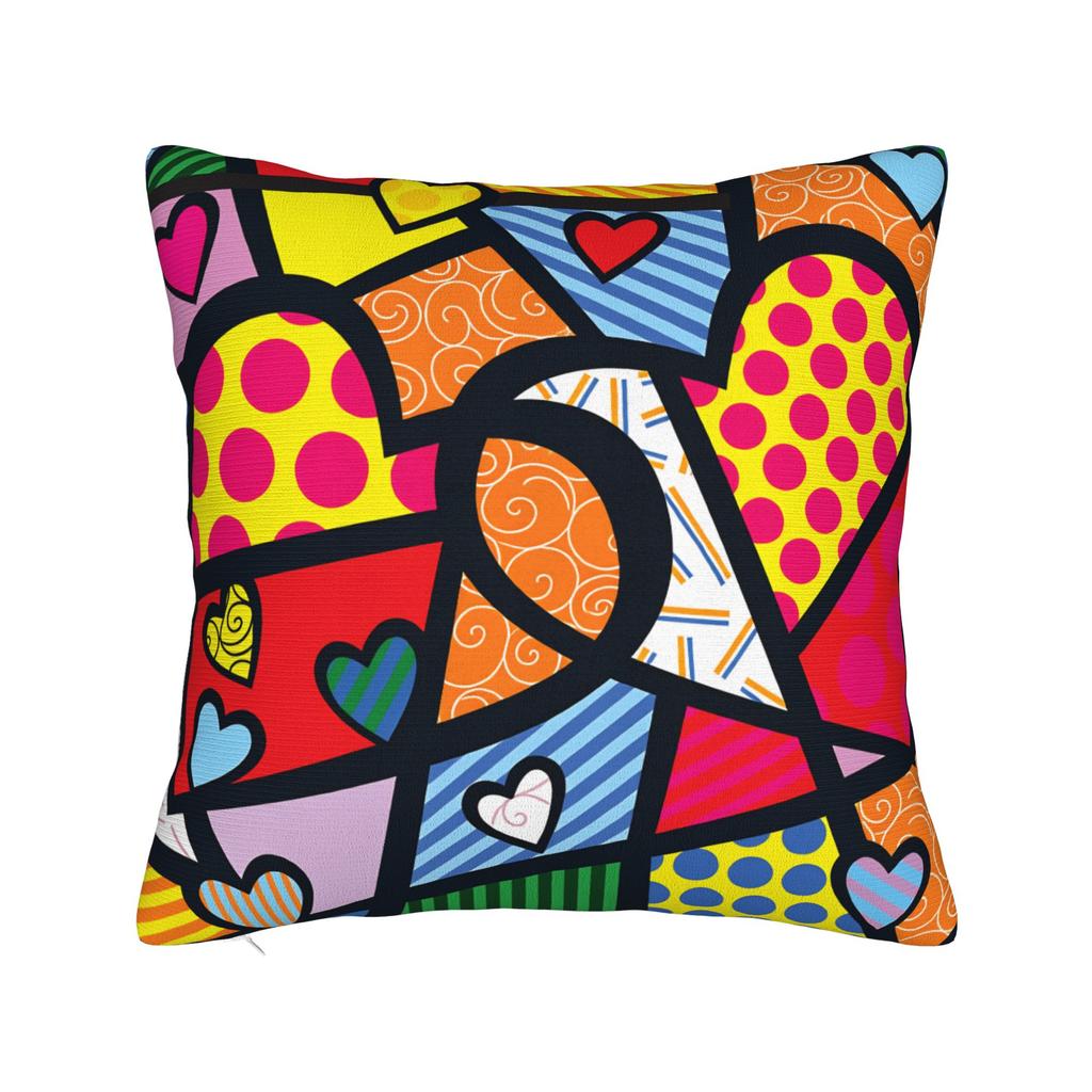 B-BrittoES Happy Art Pillow Case Custom Pillow Cover For Wedding Party Home Decor Novelty Pillowcases