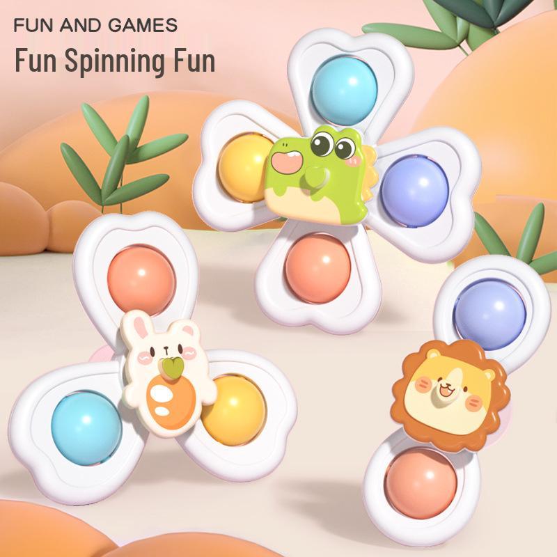Children s Clover Flying Saucer Bath Spinner Toy
