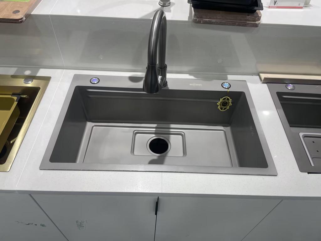 Thickened 304 Stainless Steel Veggie Washer with Digital Display & Honeycomb Design