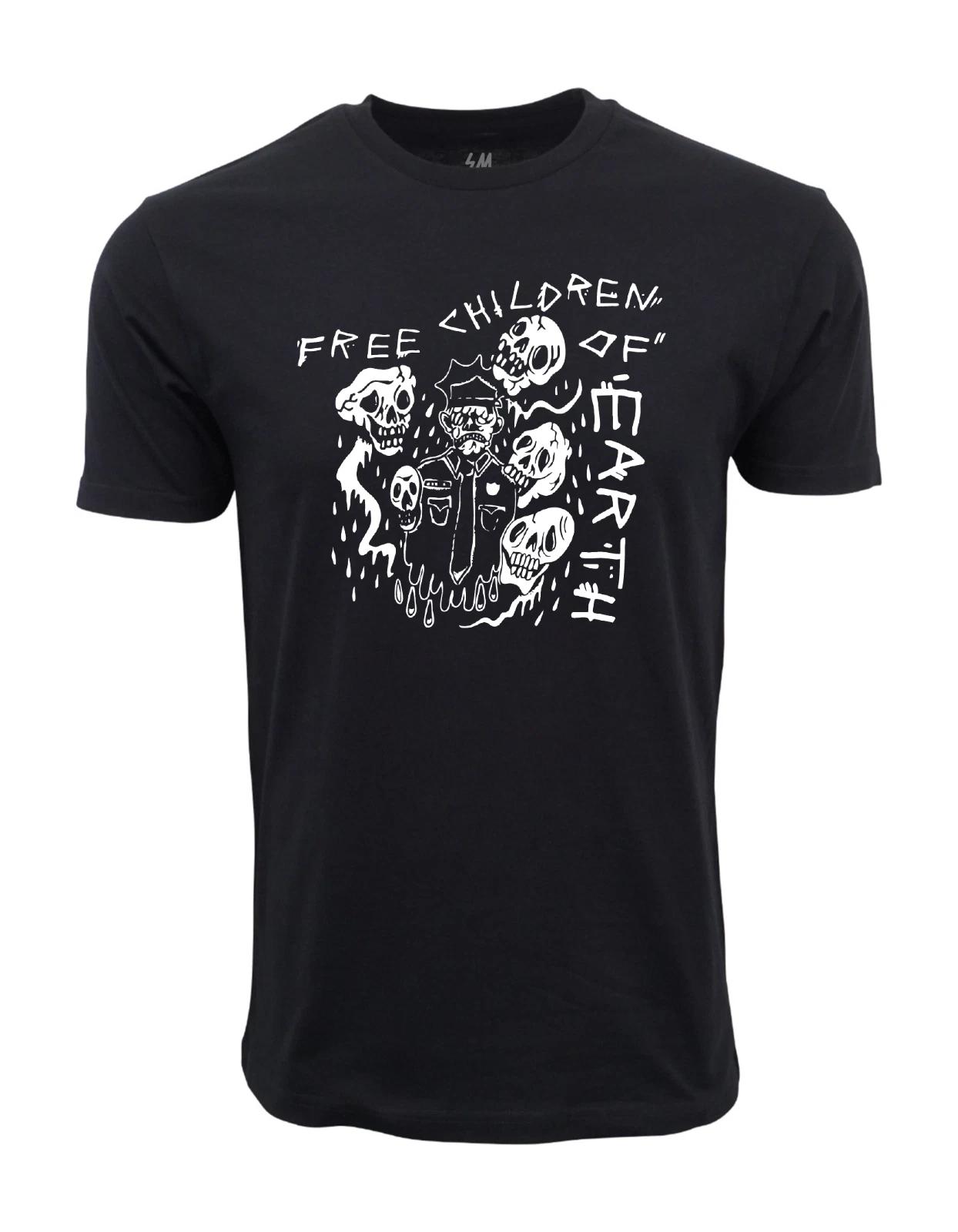 Unisex Adult Casual Graphic Free Children Of Earth Graphic T shirt ... XL