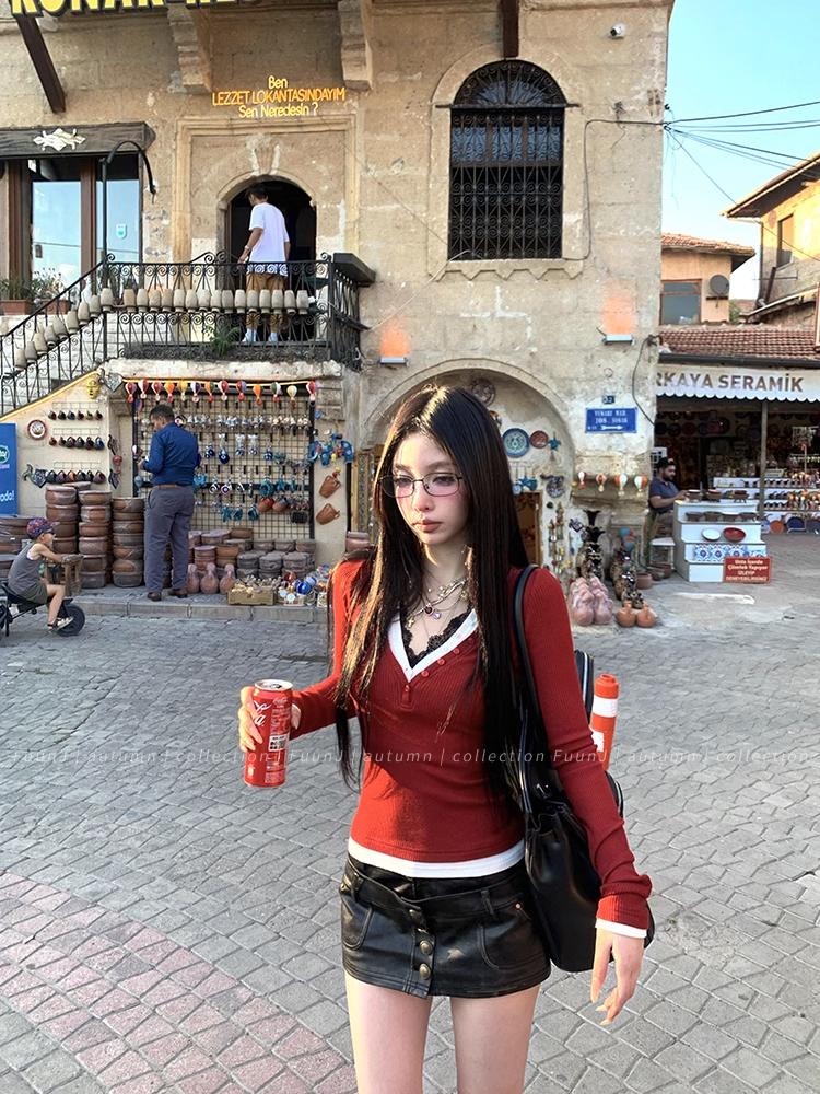 Sexy Black Pu Leather Short Skirt Women's Autumn Winter Tight Gothic Low Waist Skirt Street Fashion Y2K Hot Girl Outfit