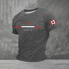Men's Canadian Football Graphic Short Sleeve T-Shirt for Fan Celebration Breathable Cotton Neck