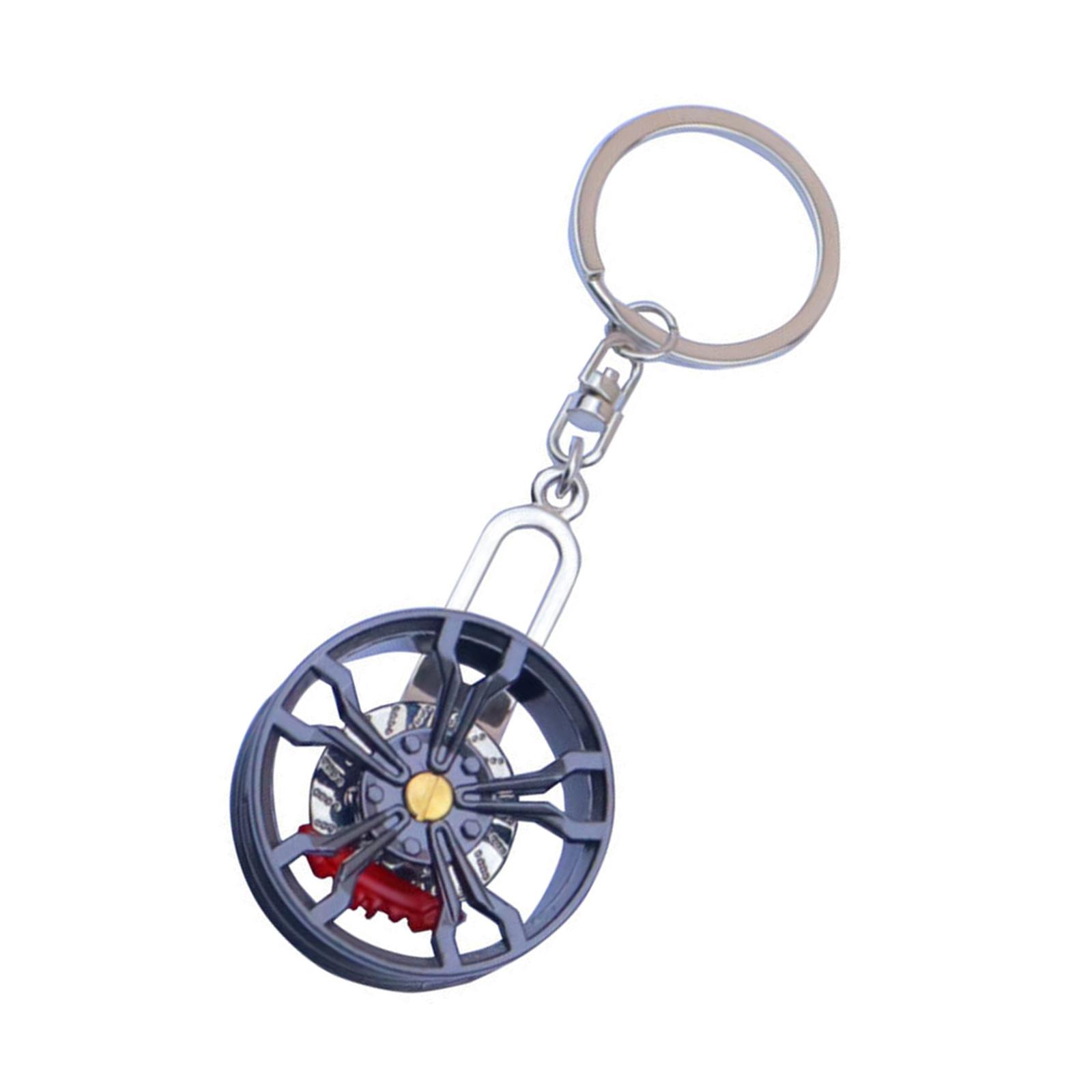 

Automotive Themed Rotating Keychain Bearing Mechanism and Zinc Alloy Construction Tire Key Chain for Car Enthusiasts красный