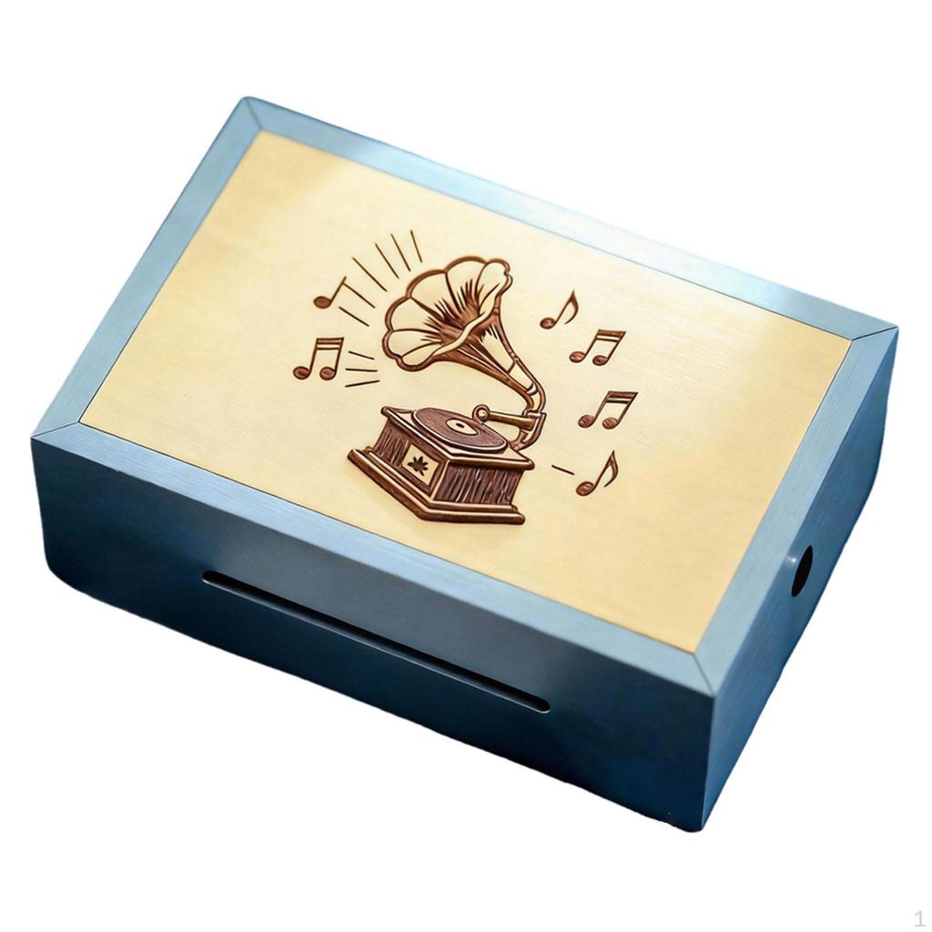 30 Note Wooden Music Box, Easy to Use, Hand Crank Ideal for Christmas, Halloween,