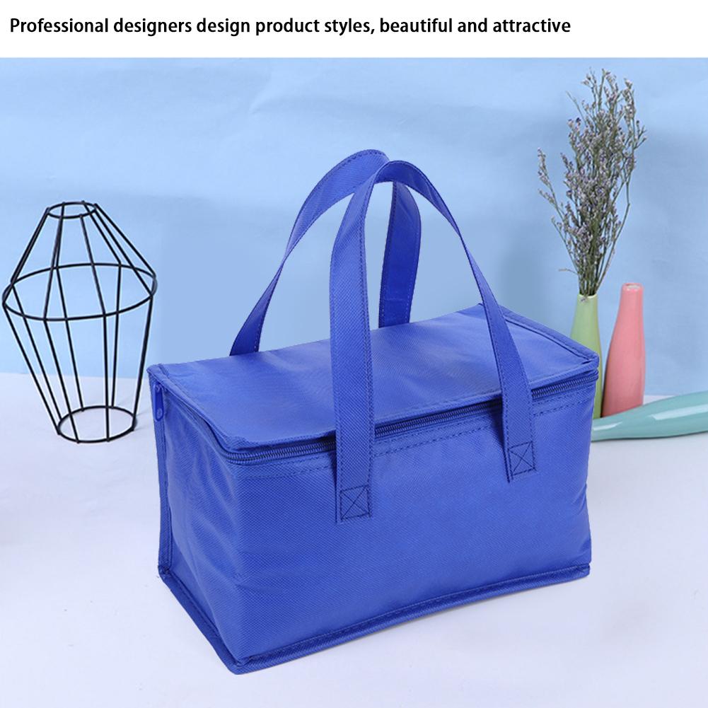 

Сумка для пикника Портативная большая сумка для обеда Термосумка для еды Сумка для доставки пива (Синий Л)