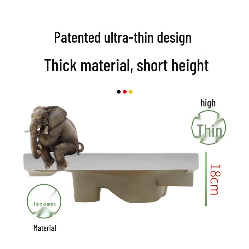 Jianpu Ultra-Thin Squat Toilet Back Drain