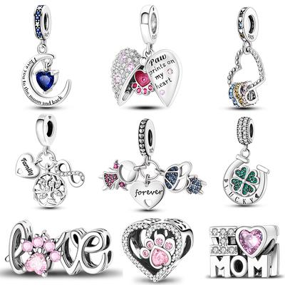 Oryginalne Miedziane Koraliki Charms Drzewo Życia Słodki Pazur Miłość Rodzina Charms Wisiorek Pasuje Bransoletka Biżuteria DIY Prezent Urodzinowy