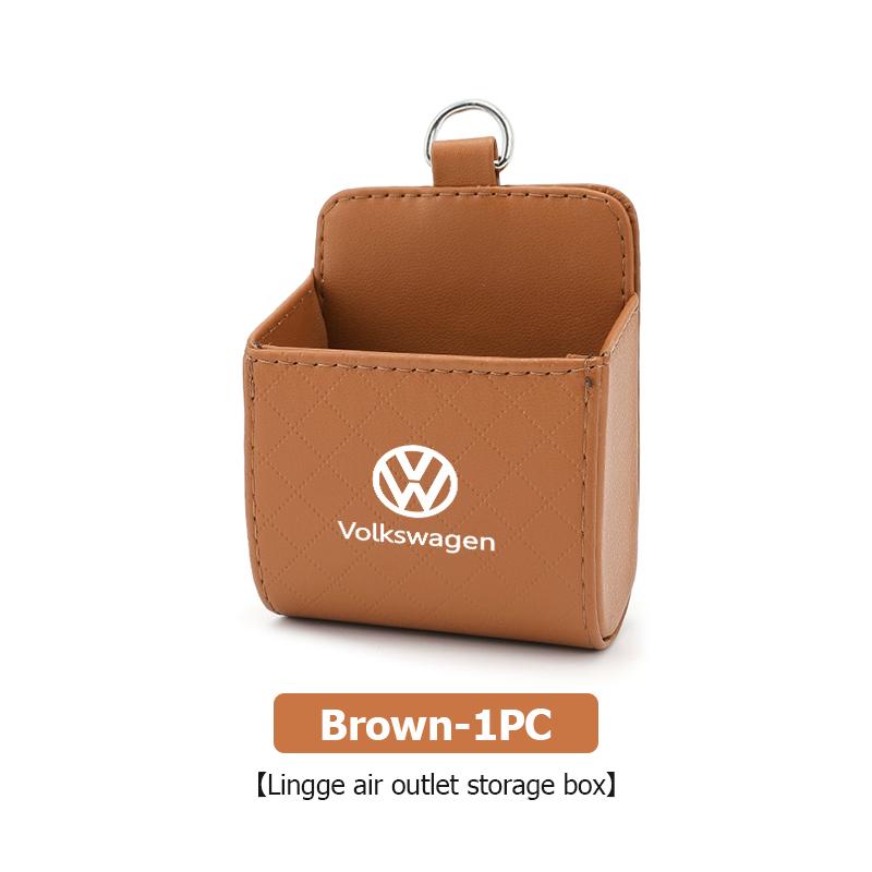 Leather Car Seat Door Storage Box Phone Sunglasses Holder For Volkswagen VW Golf 4 5 6 7 Polo Jetta Sagitar Magotan Passat B5 B6 TGF8